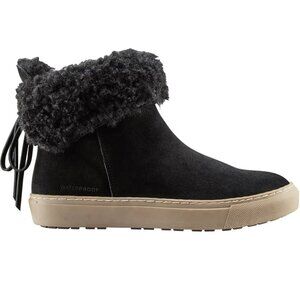 Cougar Devon Waterproof Pull On Booties Boots Size 8 Black Suede Cozy Lined NEW